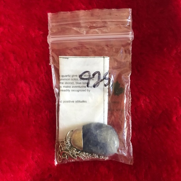 Rocks and Gems Blue Aventurine 925 Silver Necklace - Picture 11 of 11